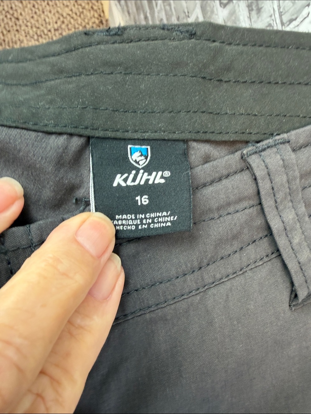 Woman's KUHL Dark Gray Casual Shorts with Back Patch Pockets - Picture 6 of 8